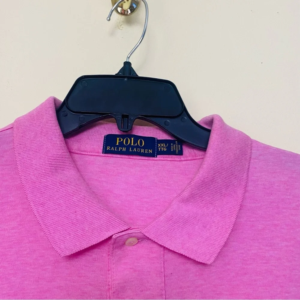 Polo by Ralph Lauren Pink Polo Shirt with Pink Logo Sz XXL/TTG - Picture 3 of 14